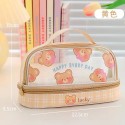 Lapicera Kawaii transparente doble cierre