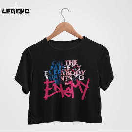 Crop Top Oversize - "ENEMY" de Arcane
