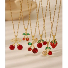Collar Cereza Oro L.